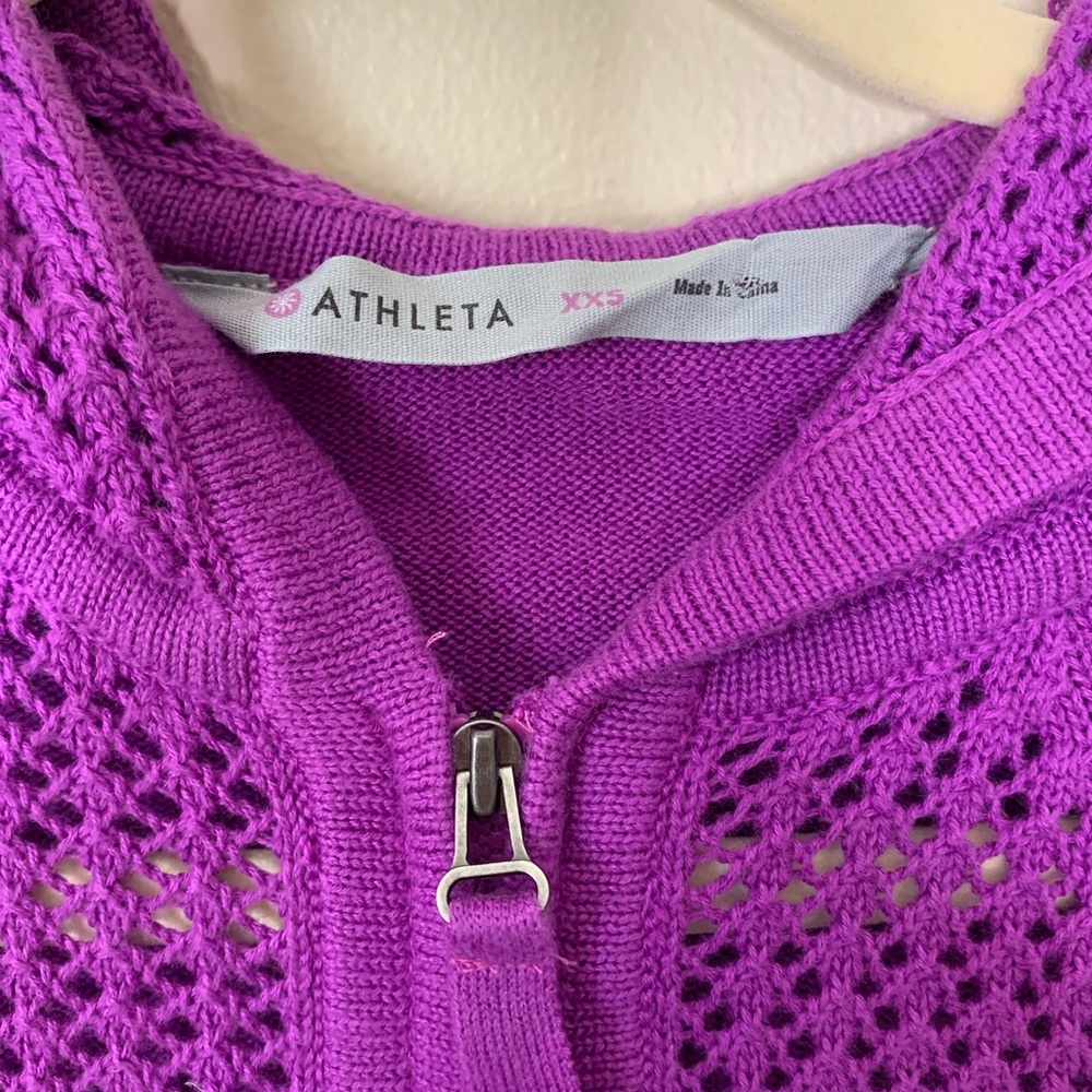 Athleta Sunscape Zip-Up Sweater | Size XXS | NWT | Cozy Athletic Half Zip - Picture 3 of 8